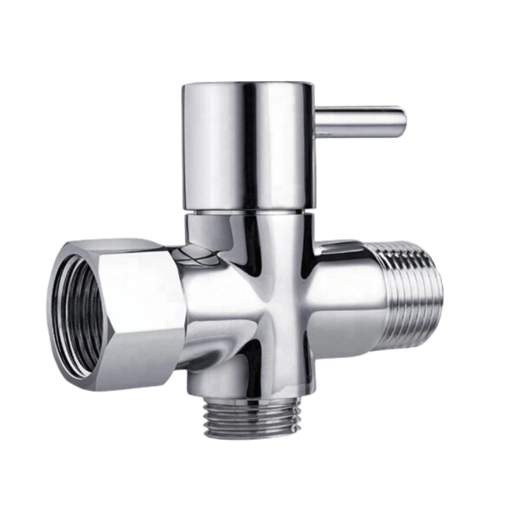 Válvula Desviadora de Bronce  Cromado para ducha teléfono o bidé