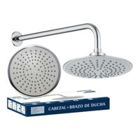 Cabeza Ducha Española ABS 20cm con Brazo de 40cm Acero
