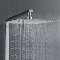Cabezal Ducha Española de 12"" Acero Inox Brillantete Acero Inoxidable SUS 304