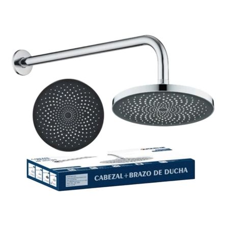 Cabeza Ducha Española ABS 20cm con Brazo de 40cm Acero Cabeza Ducha Española ABS 20cm con Brazo de 40cm Acero