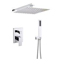 COMBO Mezcladora Monocomando Ducha Completo Acero Inoxidable Cromado