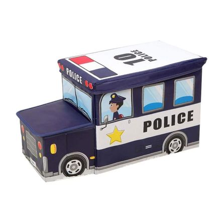 Caja Organizadora Juguetes Ropa Puff Bus Niños Niñas Multiuso Negro Caja Organizadora Juguetes Ropa Puff Bus Niños Niñas Multiuso Negro