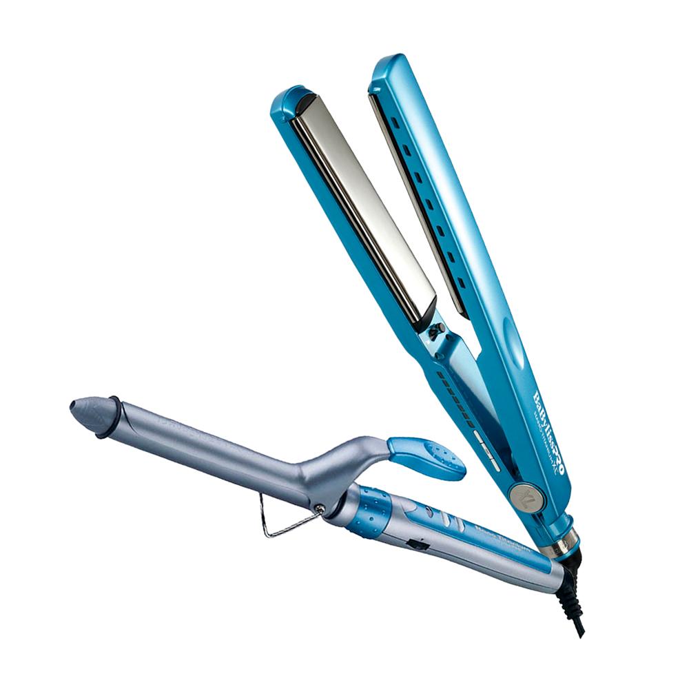Combo BabylissPRO Alisadora Nano Titanium XL BNT9091TXLPE y Rizador Nano Titanium BABNT75SPE