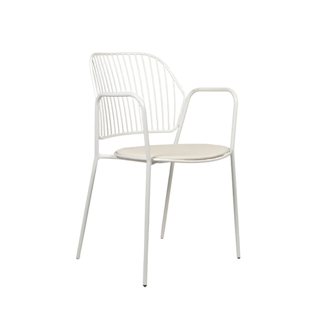 Silla Comedor de Metal Valle Blanco