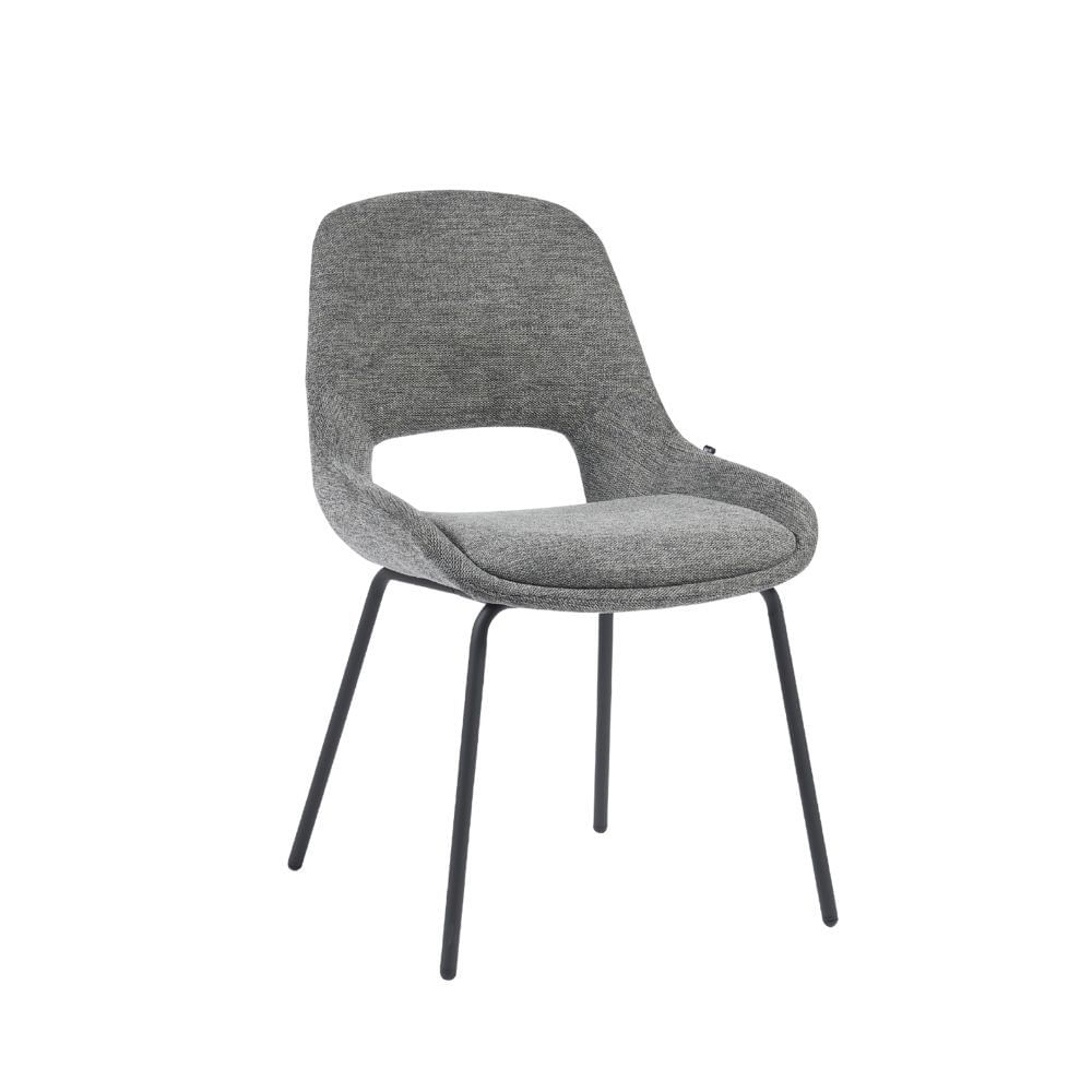 Silla Comedor de Metal Vizarr Gris Oscuro