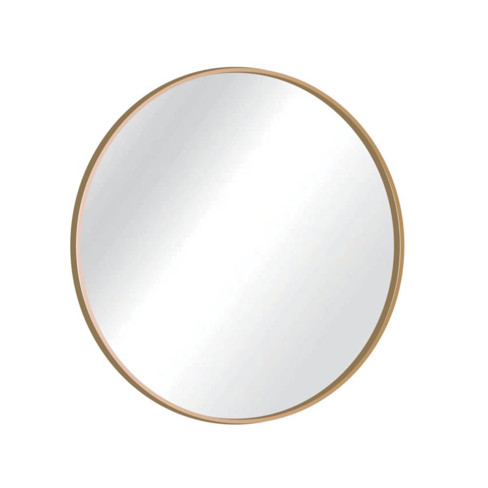 Espejo Circular 70 Cm Dorado Metal