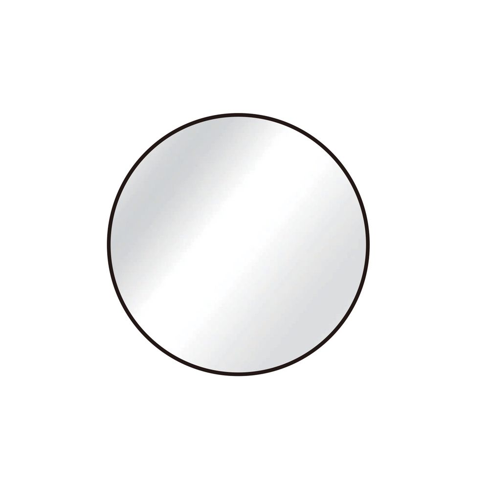 Espejo Circular 50 Cm Negro Metal