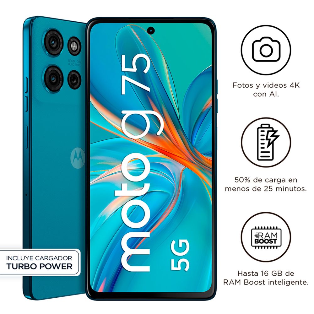 Celular Motorola G75 6.78"" 8GB RAM 256GB Azul