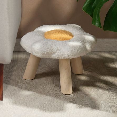 Banco Infantil Forma Flor Otoño Orange