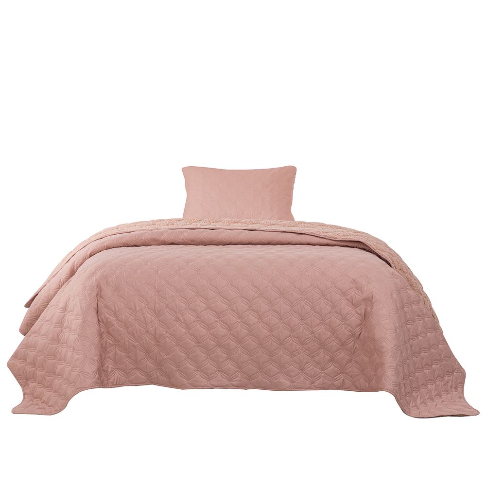 Cubrecama OI25 Pinsonic Sherpa Nude 1.5 Plazas