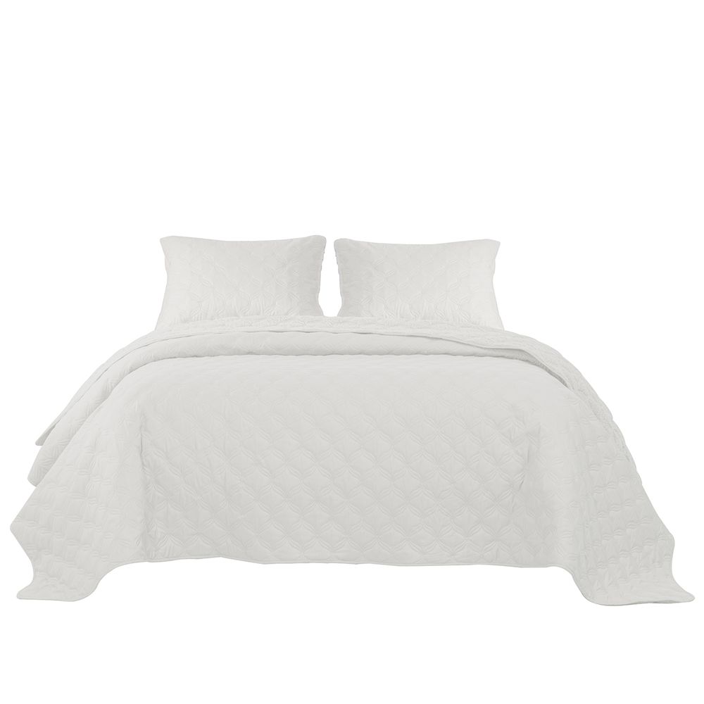Cubrecama OI25 Pinsonic Sherpa Off White Queen