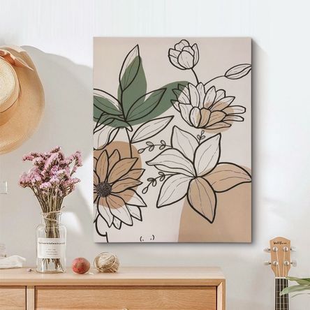 Cuadro Canvas Diseño 2 Floral Otoño Orange Cuadro Canvas Diseño 2 Floral Otoño Orange