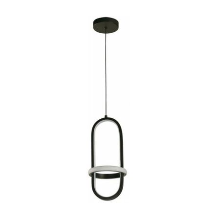 Lámpara Colgante LED Ikelite Ovalo 16W Luz Cálida Negro
