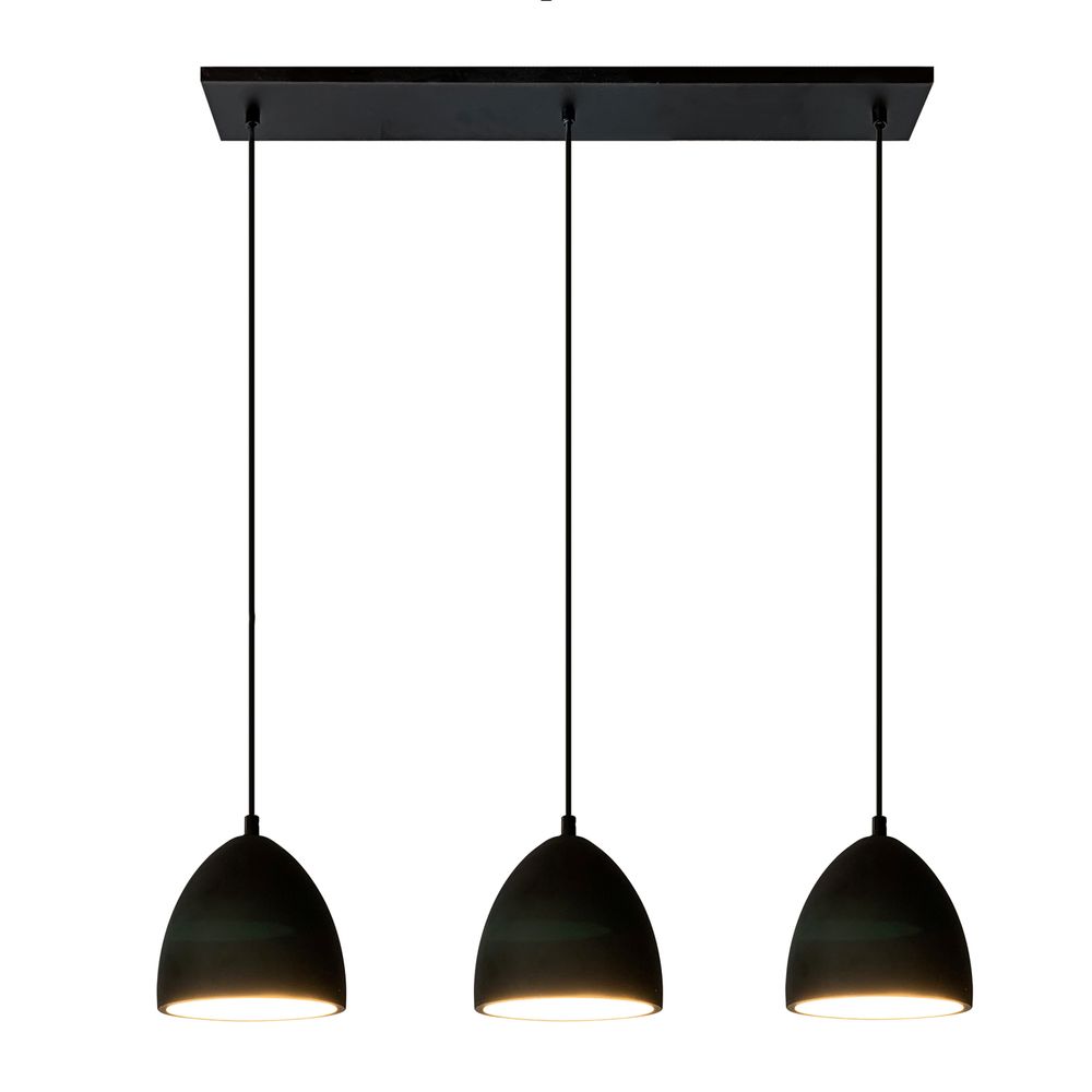 Lámpara De Techo X3 Negra 128Cm