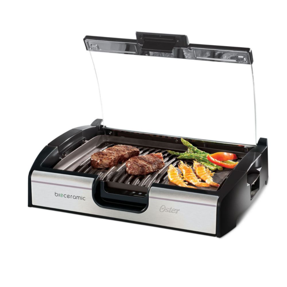 Parrilla y plancha Oster® revestimiento Bioceramic® CKSTGR3006