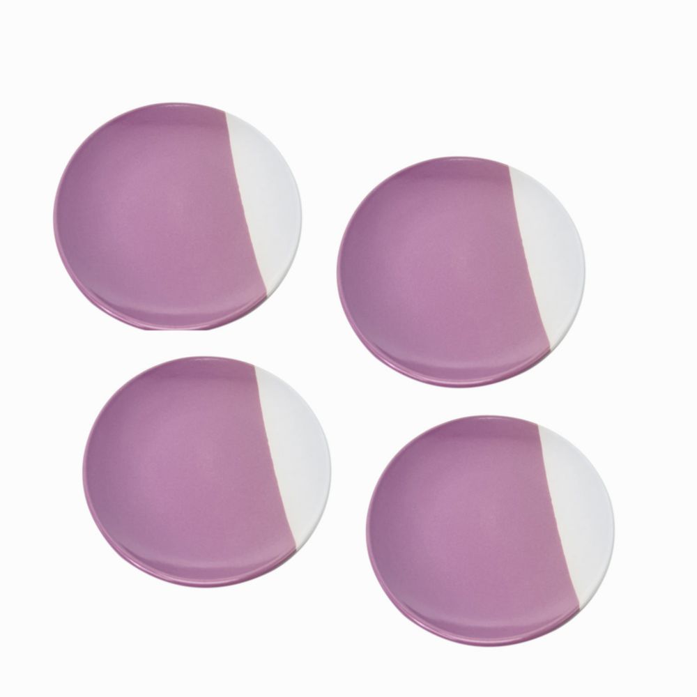 Setx4 Plato Postre Lila Duo Tone