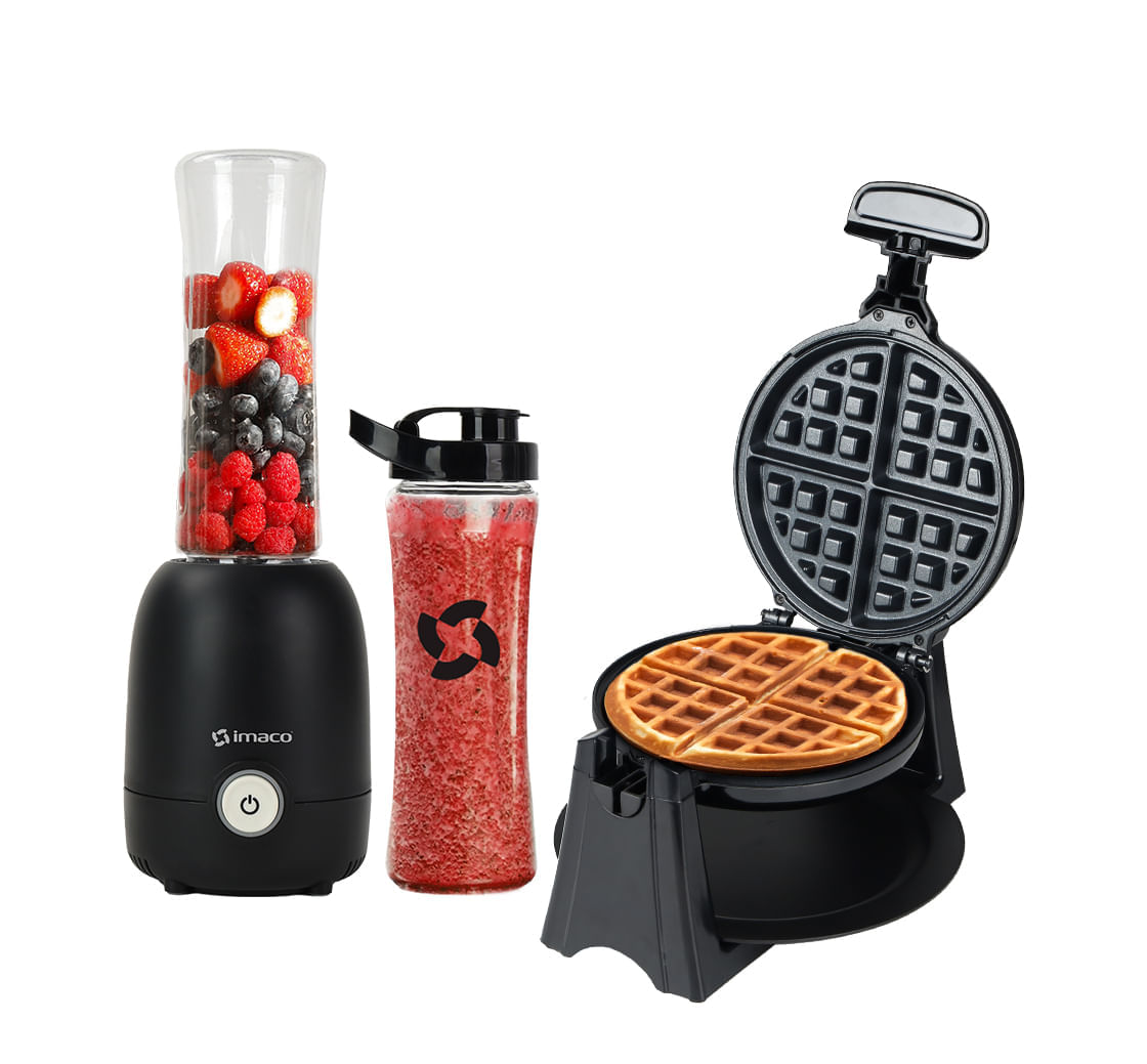Combo IMACO Licuadora Manual BL9651TG + Waflera WF2160