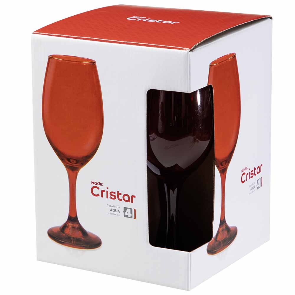 Set de Copas de Agua CRISTAR Rioja 13Oz 4pzas