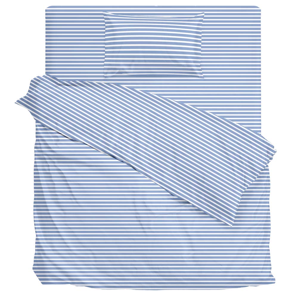 Sábana DECO HOME Micro 1.5 Plazas Raya Celeste