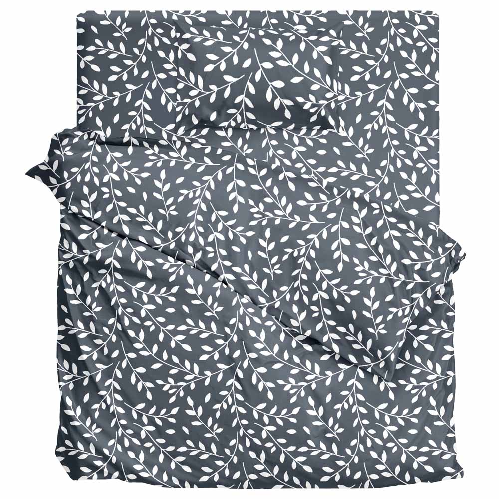 Sábana DECO HOME Mic 1.5 Plazas Flor Bl/Gri