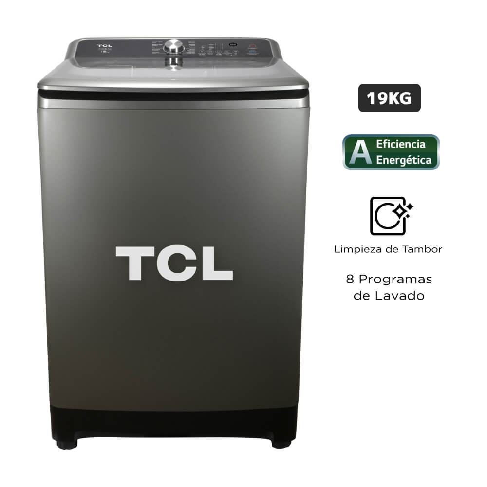 Lavadora Carga Superior TCL 19 Kg F319TLW Gris