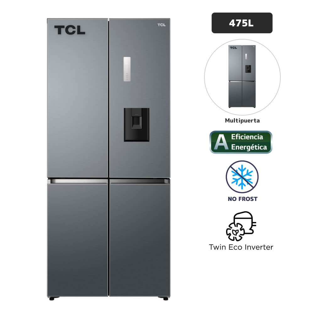 Refrigeradora TCL 475L No Frost C521CD Galaxy Grey