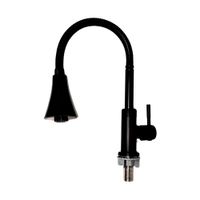 Llave Caño Flexible para Mueble Color Negro Valmax CF-153090