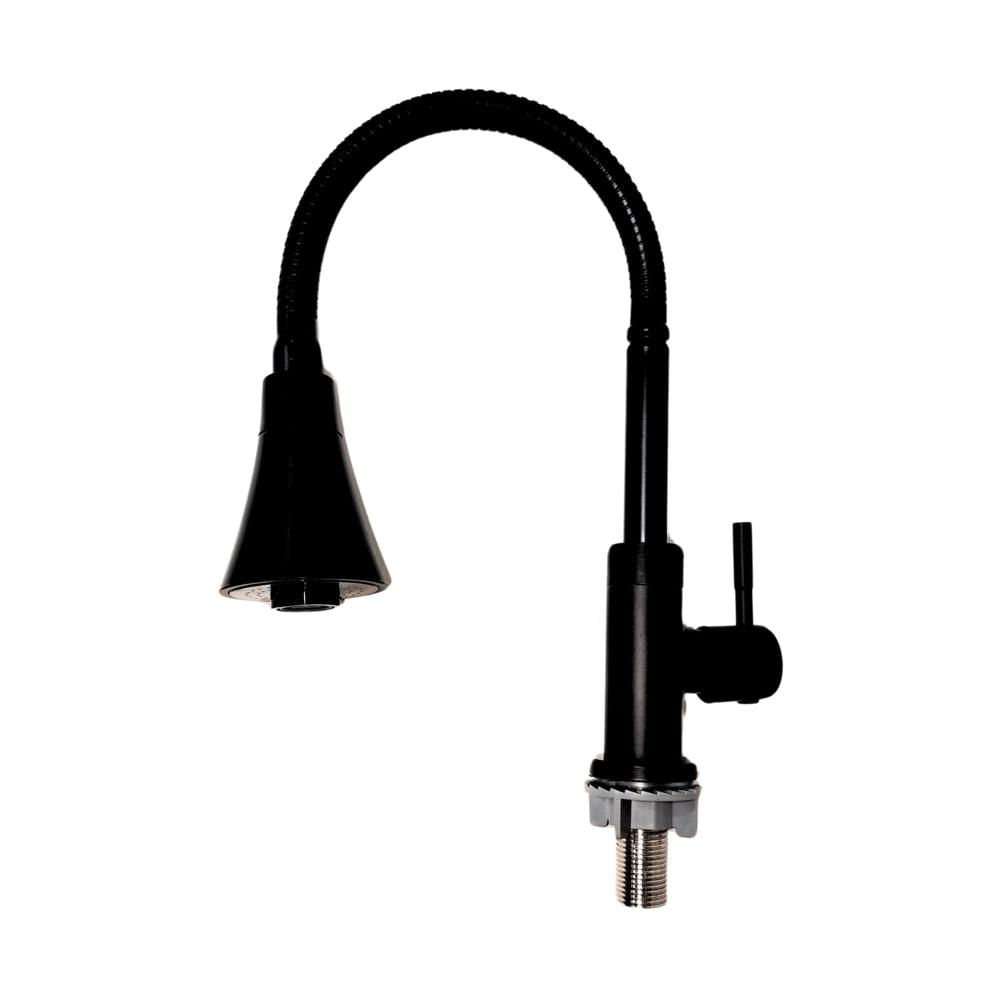 Llave Caño Flexible para Mueble Color Negro Valmax CF-153090