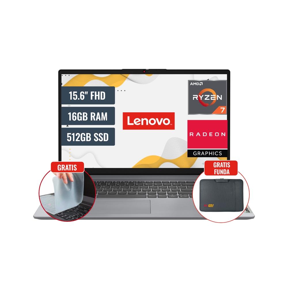 Laptop Lenovo IdeaPad 1 15ALC7 AMD Ryzen 7 5700U 16GB RAM 512GB SSD 15.6 FHD FreeDos 82R400ACLMF
