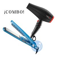 Combo BabylissPRO Alisadora Nano Titanium BNT4091TPE y Secador Turbo XTREME B9400PE