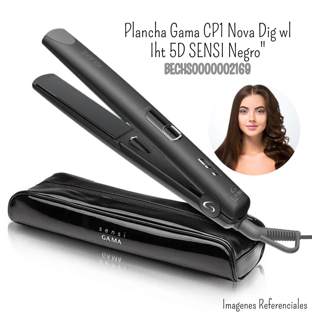 Plancha Alisadora Gama 5D IHT Línea Sensi  NEGRO