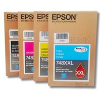 Kit Tinta Epson T748XXL Negro Cian Magenta Amarillo Original