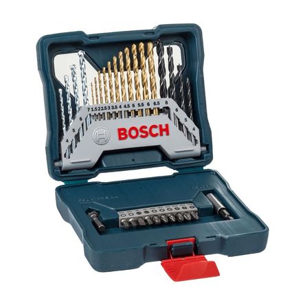 Set de 30 Piezas, puntas y brocas titanio X-Line Bosch