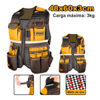 Chaleco Porta Herramientas Ingco 17 Bolsillos 3KG HTVT09028