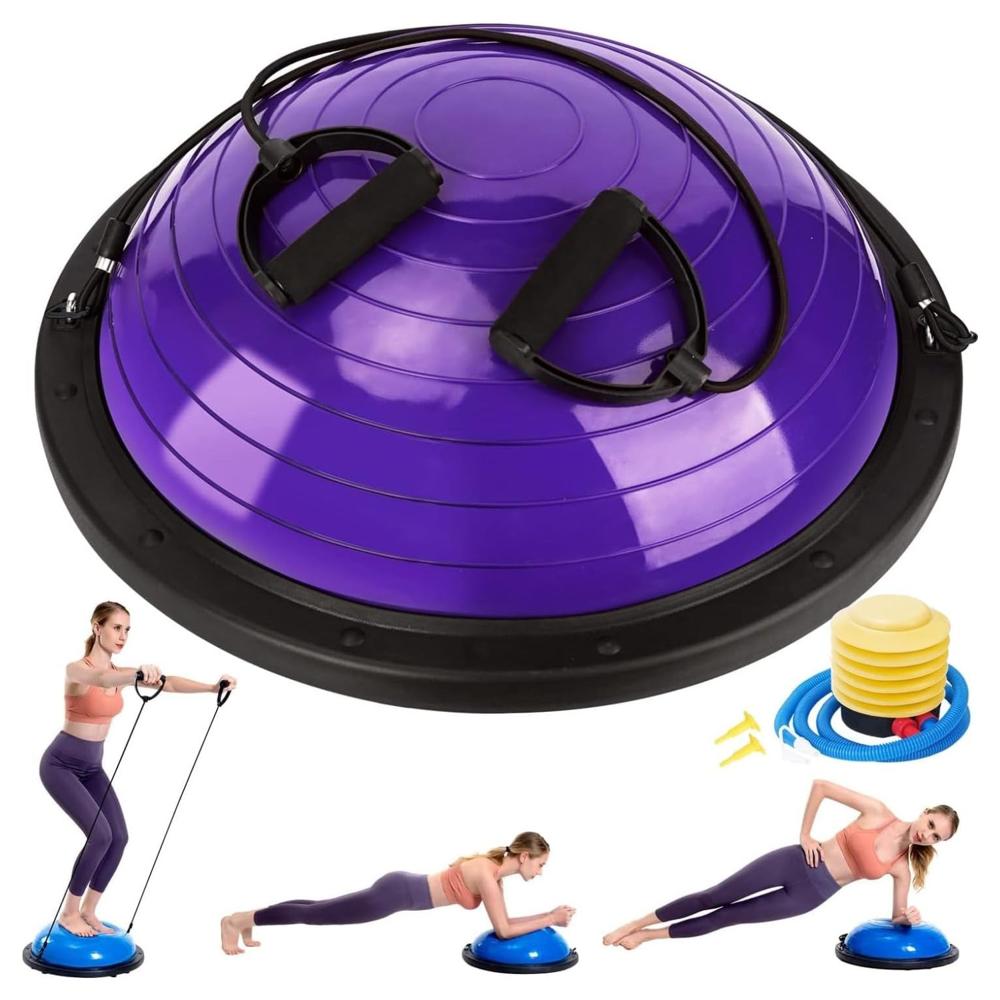 Balon Bosu + Ligas  soporte 150kg Pelota de Equilibrio