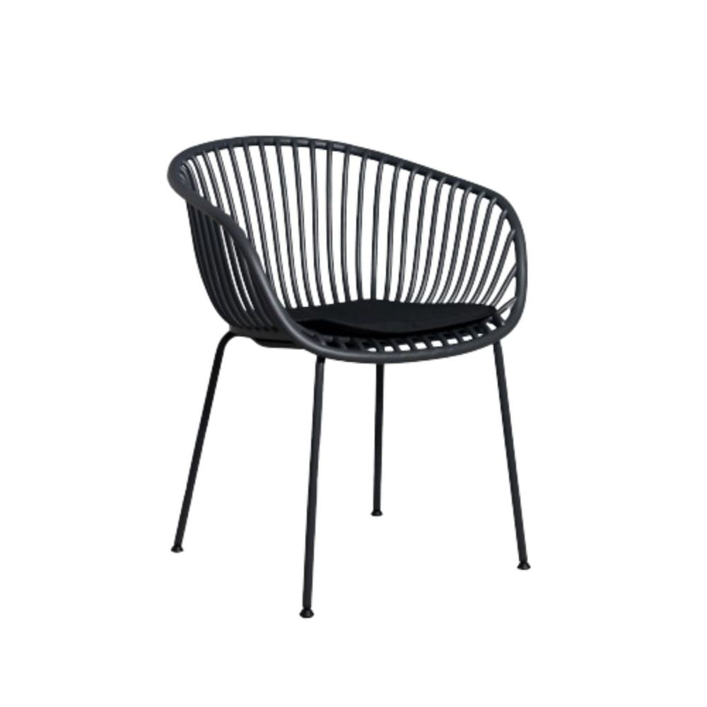 Silla de Comedor Colme de Plástico Gris Oscuro