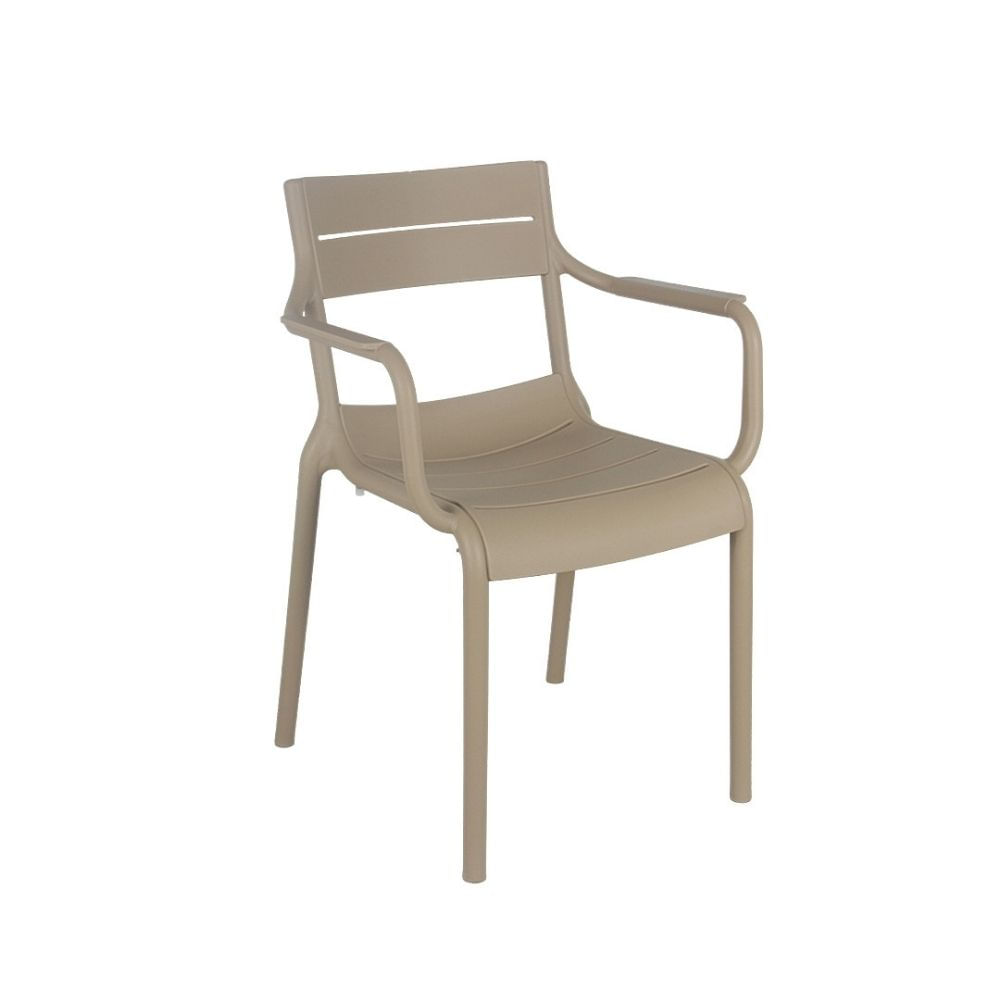 Silla de Comedor con Reposabrazos Campito Beige