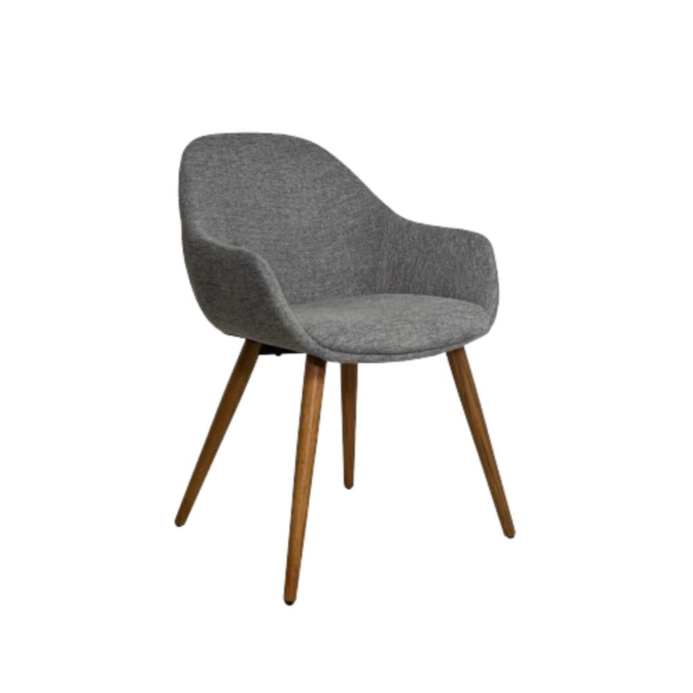 Silla de Comedor Smash de Madera Gris Oscuro