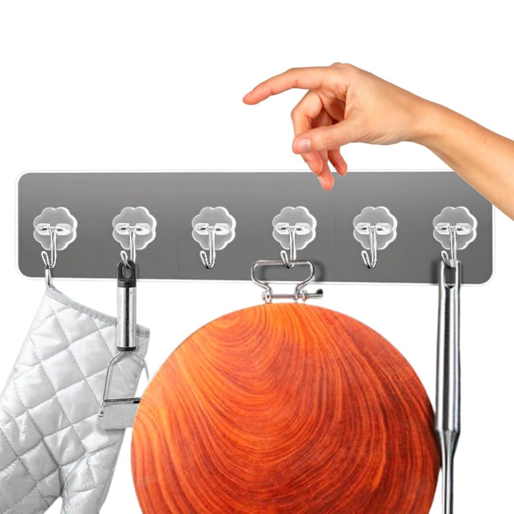Perchero Adhesivo De 6 Ganchos  4980003
