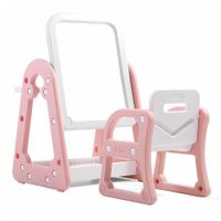 Mesa Multifuncional Pizarra con Silla color Rosado