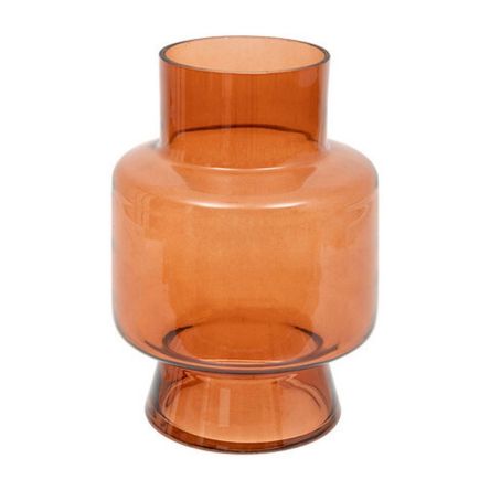 Jarrón de Cristal Rosa Oscuro 20cm Otoño