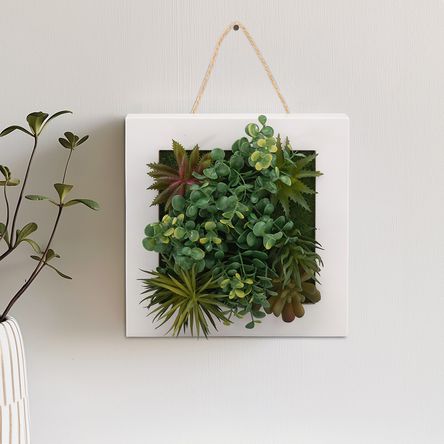 Cuadro con Plantas Artificiales Otoño Orange