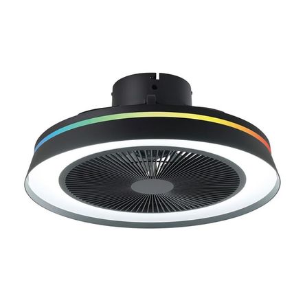 Ventilador de Techo Plafón LED Eglo Vallonia 21W Negro