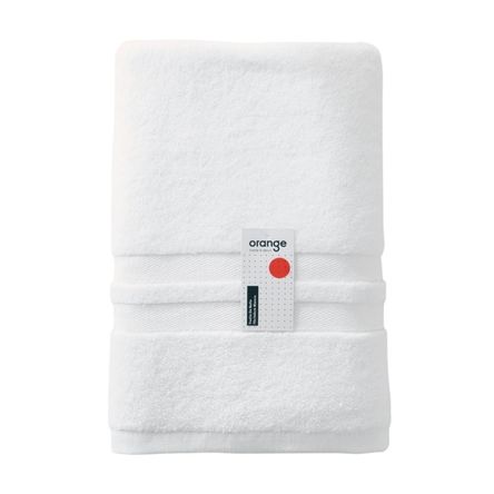 Toalla de Baño Orange Modelo BTWH 70x140cm Blanco de Algodón Toalla de Baño Orange Modelo BTWH 70x140cm Blanco de Algodón