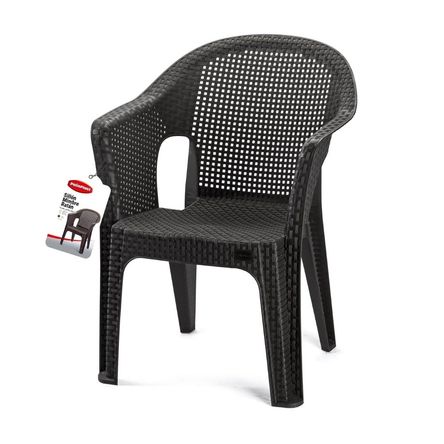 Sillón de Exterior Mimbre Negro