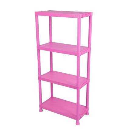 Estante de Plástico 4 Niveles Fucsia
