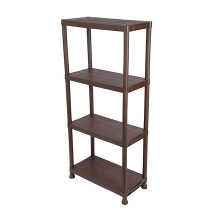 Estante de Plástico Orange Modelo PR012302 Chocolate de 4 Niveles Estante de Plástico Orange Modelo PR012302 Chocolate de 4 Niveles