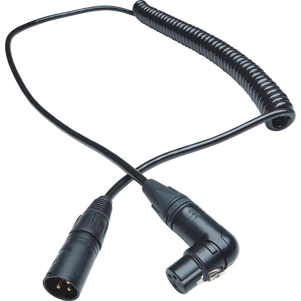 K-Tek Mighty BoomCable XLR Coiled de 4' - Cable XLR Resistente con Conectores Neutrik y Blindaje de