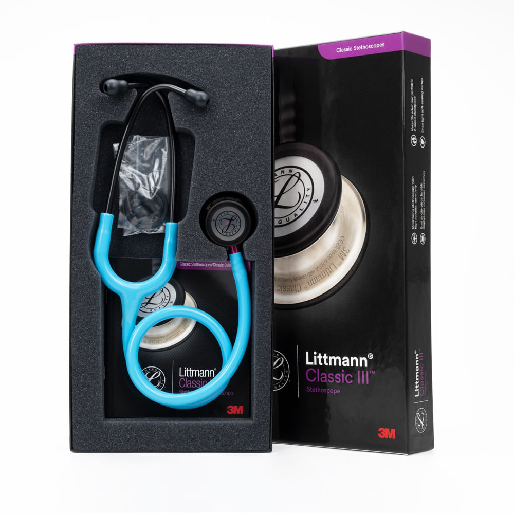 Estetoscopio Littmann® Classic III™ - Turquesa - Smoke Chestpiece Código 5872