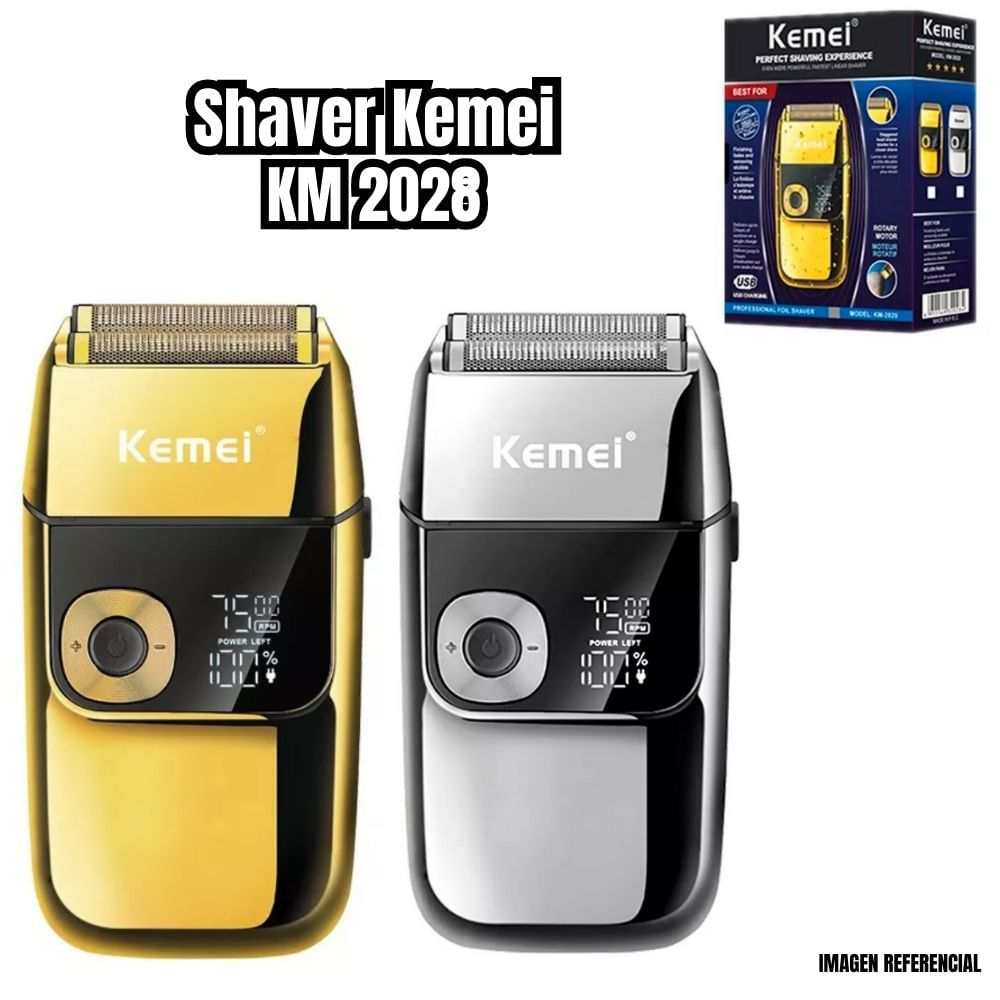 Shaver Kemei Digital C/Patillero 2 en 1 KM 2028